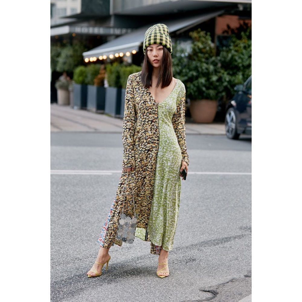 Brand New Stine Goya 100%silk Maca Paneled Dress - Picture 15 of 16